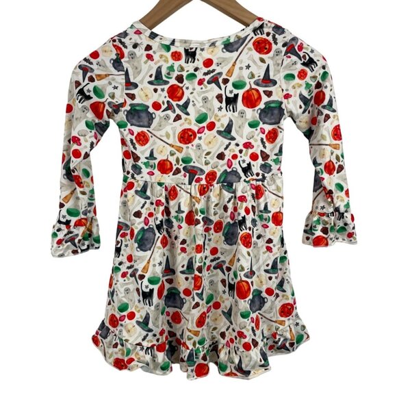 Halloween Themed Dress/Tunic Girls XL 5-6T Pumpkin Black Cat Witch Hat - Picture 6 of 8